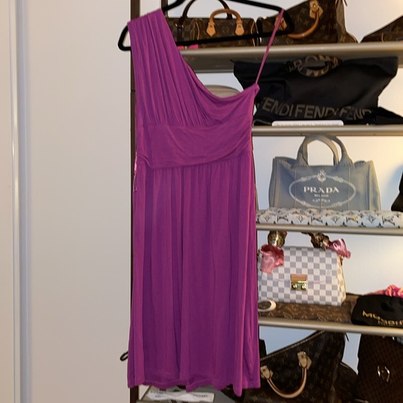 One Shoulder Purple Dress - Picture 3 of 3
